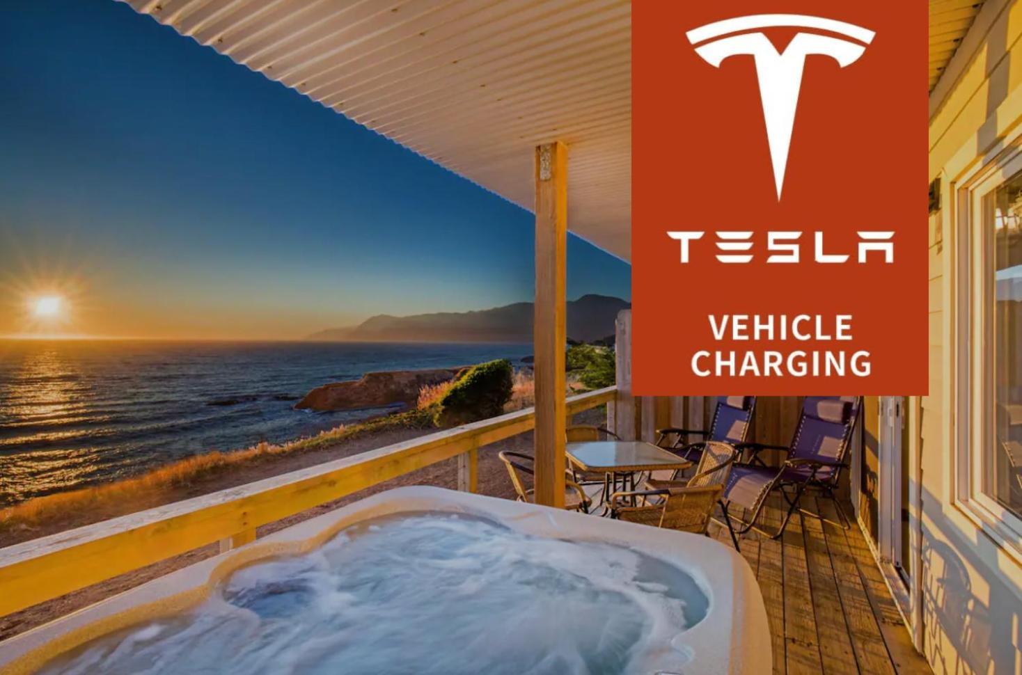 Stunning Oceanview Shelter Cove! By Oceanviewhottubs Oceanfront! Tesla Ev Stationアパートメント エクステリア 写真